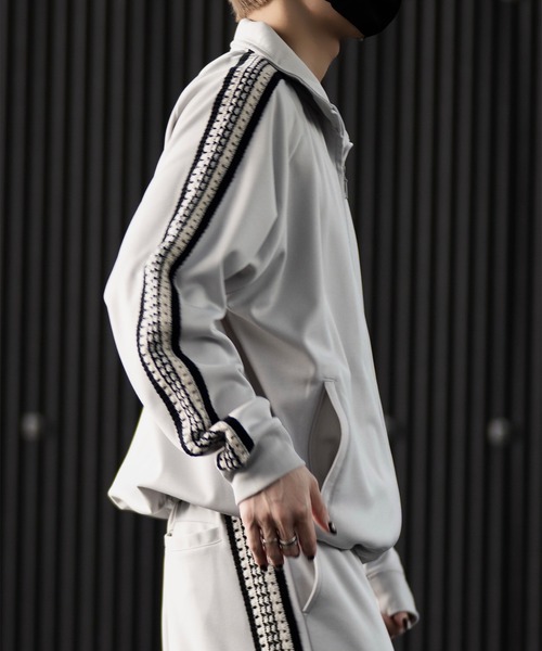 CLEL（クレイル）の「【CLEL】Hand Knitting 2way Track Jacket