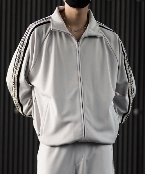 CLEL(クレイル)の「【CLEL】Hand Knitting 2way Track Jacket / ハンドニッティング 2wayトラックジャケット(ジャージ・メンズ・ブラック/チャコールグレー/ライトグレー・L/M/S/XS)」の9枚目の写真