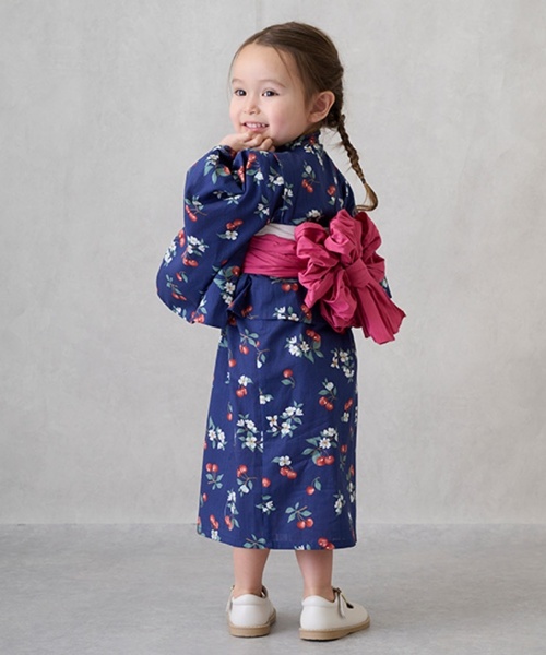 petit main（プティマイン）の「【WEB限定/2WAY着用】アソート浴衣（浴衣・キッズ・ラベンダー/ピンク/ネイビー・110cm/120cm/100cm/90cm/130cm）」の10枚目の写真