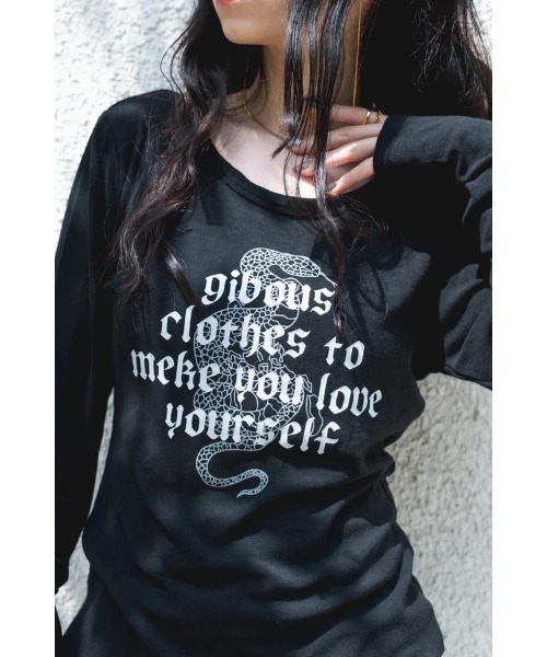 GIBOUS LONG SNAKE SCORPION TOPS 完売品 gibous/ギボス/gibous snake scorpion tops（Tシャツ/カットソー