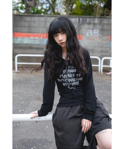 tシャツ gibous/ギボス/gibous×lhp cross wappen t shirt レディース メンズ gibous tシャツ gibous/ギボス/gibous×lhp cross wappen t shirt