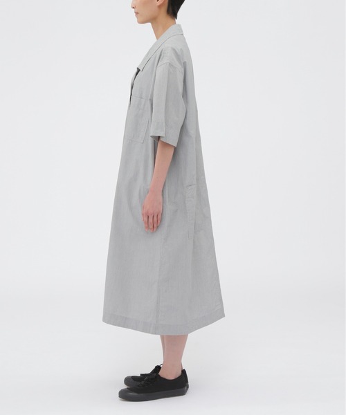 MHL.（エムエイチエル）の「LIGHT WASHED COTTON POPLIN DRESS