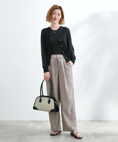 grove(グローブ)の「【雑誌掲載】エルガリーコンビボストン(ボストンバッグ・レディース・キャメル/ブラック・00)」の4枚目の写真