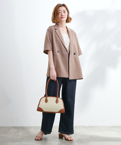 grove(グローブ)の「【雑誌掲載】エルガリーコンビボストン(ボストンバッグ・レディース・キャメル/ブラック・00)」の6枚目の写真