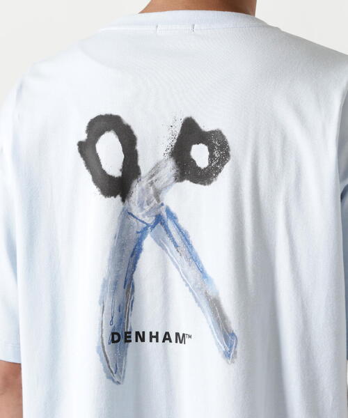 DENHAM（デンハム）の「DENHAM/デンハム/WATER PAINTING SCISSOR TEE（Tシャツ/カットソー・メンズ・ホワイト/ブルー系その他3・M/L/XL）」の8枚目の写真
