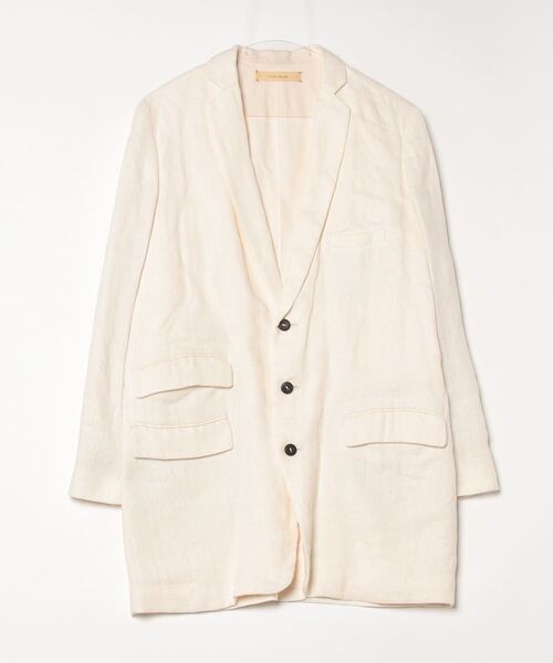suzuki takayuki（スズキタカユキ）の「long jacket Ⅱ（テーラードジャケット・メンズ・アイボリー/ブラウン・00/01/02）」の3枚目の写真