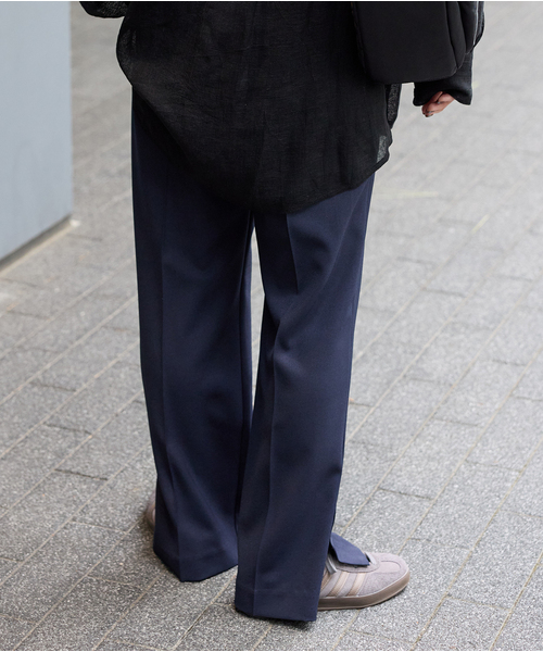 JOURNAL STANDARD（ジャーナルスタンダード）の「ウーリッシュツイルスリットパンツ（スラックス・レディース・ネイビー/チャコールグレー・36/38）」の16枚目の写真