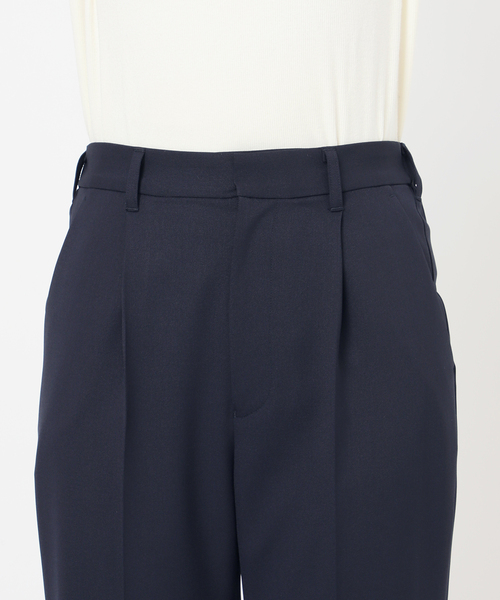 JOURNAL STANDARD（ジャーナルスタンダード）の「ウーリッシュツイルスリットパンツ（スラックス・レディース・ネイビー/チャコールグレー・36/38）」の9枚目の写真