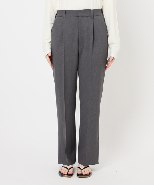 JOURNAL STANDARD（ジャーナルスタンダード）の「ウーリッシュツイルスリットパンツ（スラックス・レディース・ネイビー/チャコールグレー・36/38）」の3枚目の写真