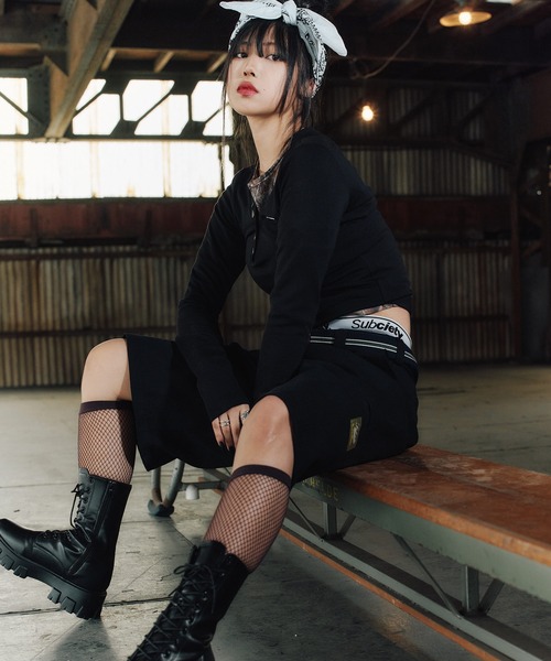Subciety(サブサエティ)の「Button V-NECK tee【WOMEN】(Tシャツ/カットソー・レディース・ホワイト/ブラック・FREE)」の6枚目の写真