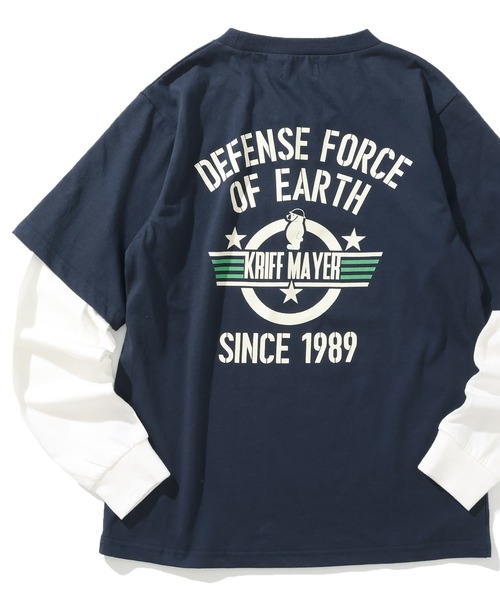 KRIFF MAYER Kid's Collection(クリフメイヤーキッズコレクション)の「【保温機能】ぬくテクJOIN-T(地球防衛軍)(Tシャツ/カットソー・キッズ・オフホワイト/グリーン/レッド/ネイビー・120/130/140/150/160/170)」の3枚目の写真