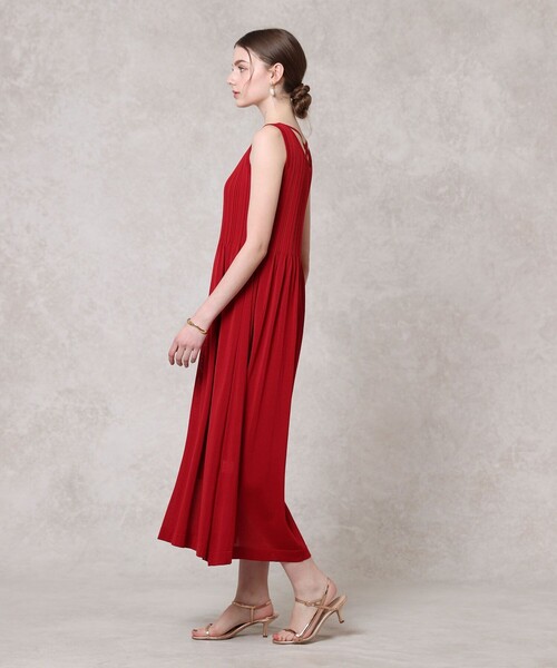 ANAYI（アナイ）の「ランダムリブロング ワンピース（ワンピース・レディース・ブラック/レッド/ピンクベージュ・38/36/34）」の5枚目の写真