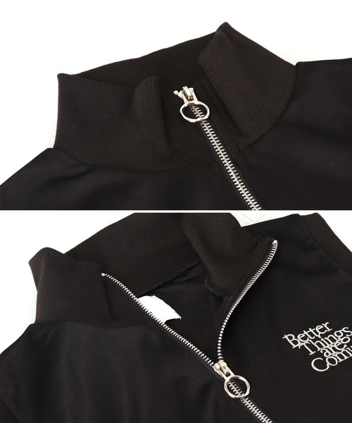 ANAP(アナップ)の「サイド レース ライン ジャージ ブルゾン × ロング スカート セットアップ(セットアップ・レディース・ブラック/ホワイト・XS/S)」の7枚目の写真