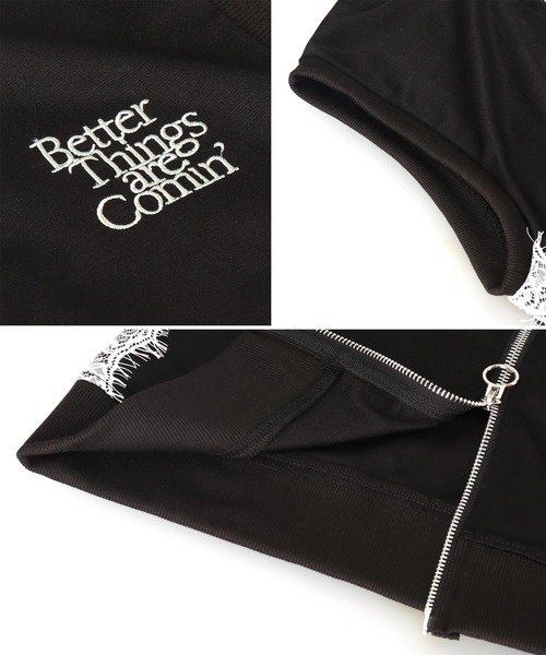 ANAP(アナップ)の「サイド レース ライン ジャージ ブルゾン × ロング スカート セットアップ(セットアップ・レディース・ブラック/ホワイト・XS/S)」の8枚目の写真