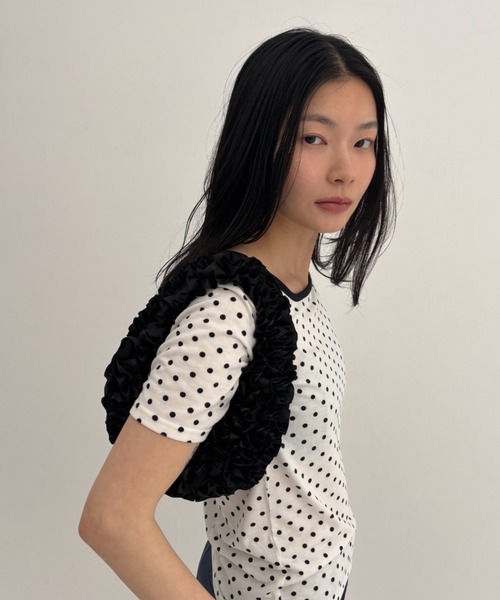 FUULLY STUDIO(フーリィーステューディオ)の「サテンフリルミニBAG(ハンドバッグ・レディース・アイボリー/ブラック/レッド・FREE)」の21枚目の写真