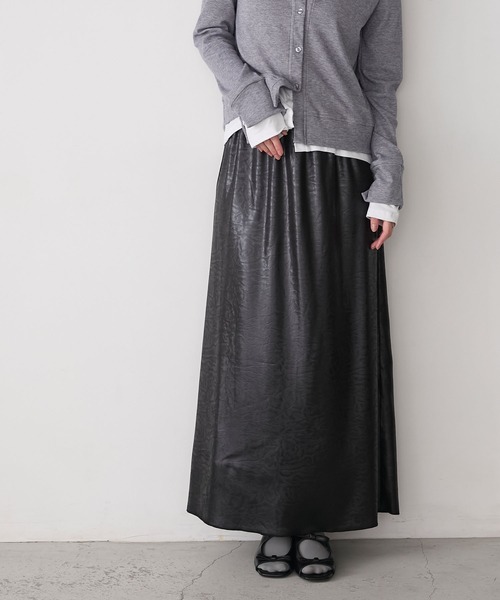 【新品】Plage プラージュ　サテン　ロングスカート M 光沢　スリット plage（プラージュ）の「【R'IAM】サテンマーメイドスカート