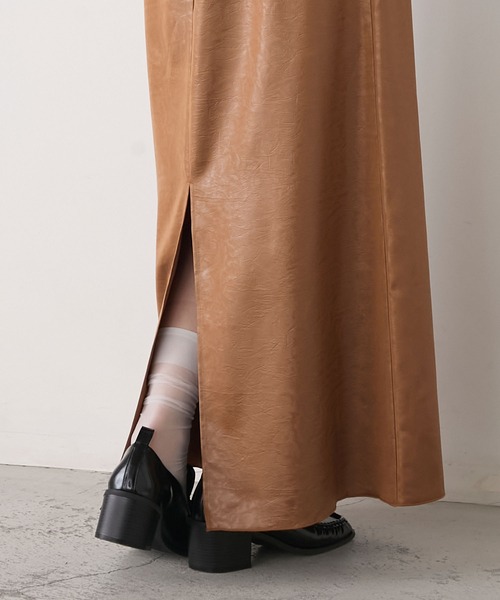 forksy.】バックスリットサテンロングスカート forksy.│MONO