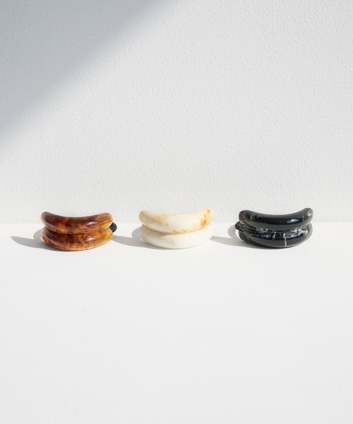 BARNYARDSTORM（バンヤードストーム）の「BARNYARDSTORM /  マーブルヘアゴム（ヘアゴム・レディース・ブラック/オフホワイト/ブラウン・FREE）」の4枚目の写真