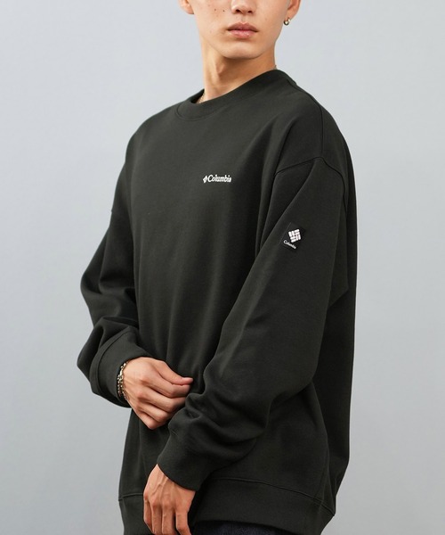 Columbia（コロンビア）の「【限定】columbia/コロンビア ユニセックス SUNRISE EDGE SWEAT CREW スウェット/トレーナー PM0900（スウェット・メンズ・ヘザーグレー/ブラック×ホワイト/ベージュ系その他/グレー×ホワイト/ブラック×ブラック・M/L/XL/XS/S）」の2枚目の写真