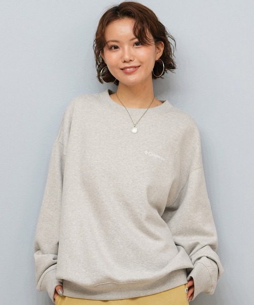 Columbia（コロンビア）の「【限定】columbia/コロンビア ユニセックス SUNRISE EDGE SWEAT CREW スウェット/トレーナー PM0900（スウェット・メンズ・ヘザーグレー/ブラック×ホワイト/ベージュ系その他/グレー×ホワイト/ブラック×ブラック・M/L/XL/XS/S）」の4枚目の写真
