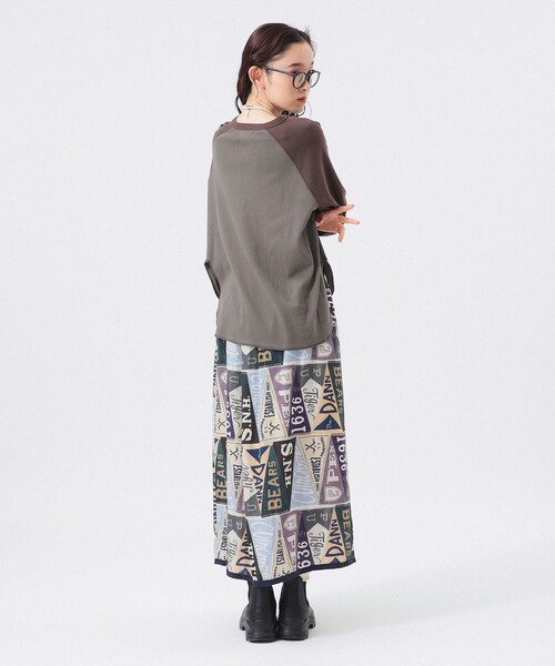 BEAMS BOY（ビームスボーイ）の「【1/15再値下げ】ペナント プリント スカート（スカート・レディース・ブルー/その他1・1/2）」の4枚目の写真