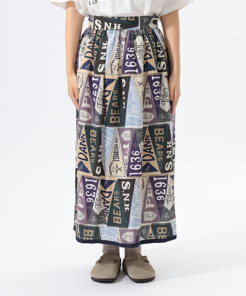 BEAMS BOY（ビームスボーイ）の「【1/15再値下げ】ペナント プリント スカート（スカート・レディース・ブルー/その他1・1/2）」の7枚目の写真