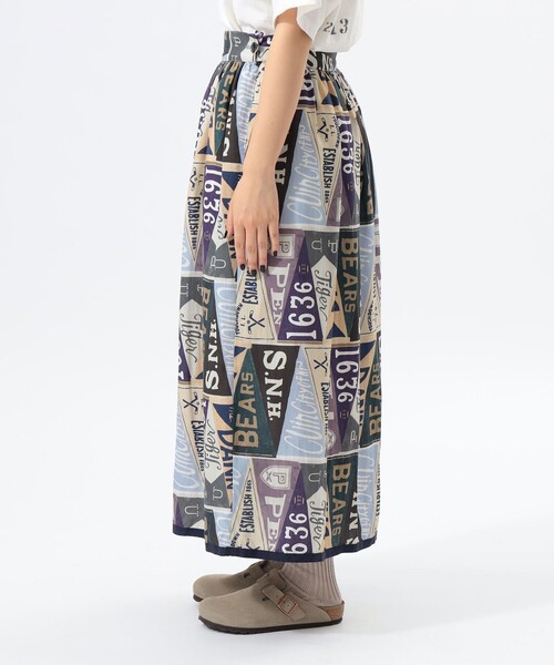 BEAMS BOY（ビームスボーイ）の「【1/15再値下げ】ペナント プリント スカート（スカート・レディース・ブルー/その他1・1/2）」の8枚目の写真