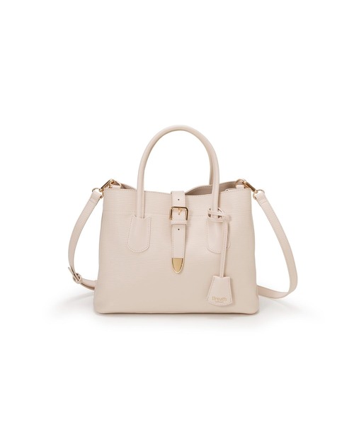 Breath TOPKAPI（ブレストプカピ）の「【Breath TOPKAPI】RIPPLE リプル バックル ショルダー付き B5 トートバッグ（トートバッグ・レディース・オフホワイト/ブラック/グレイッシュベージュ・FREE）」の7枚目の写真
