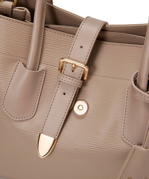 Breath TOPKAPI（ブレストプカピ）の「【Breath TOPKAPI】RIPPLE リプル バックル ショルダー付き B5 トートバッグ（トートバッグ・レディース・オフホワイト/ブラック/グレイッシュベージュ・FREE）」の18枚目の写真