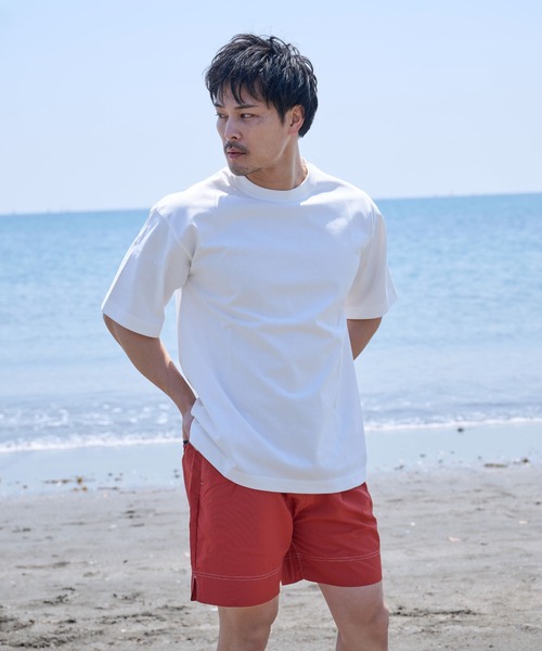 Sunny Smith(サニースミス)の「SunnySmith無地ボディプレーティング天竺Tシャツ(Tシャツ/カットソー・メンズ・チャコール/アッシュグレー/オフホワイト・LARGE/MEDIUM/SMALL)」の2枚目の写真