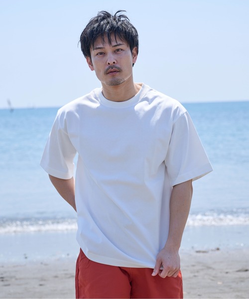 Sunny Smith(サニースミス)の「SunnySmith無地ボディプレーティング天竺Tシャツ(Tシャツ/カットソー・メンズ・チャコール/アッシュグレー/オフホワイト・LARGE/MEDIUM/SMALL)」の16枚目の写真