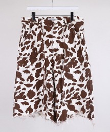 DISCOVERED | mp13984-COW PRINT DOUBLE KNEE SHORT ショートパンツ(DC-SS26-PT-04)(その他パンツ)