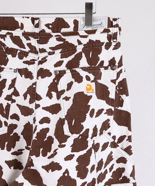 DISCOVERED（ディスカバード）の「mp13984-COW PRINT DOUBLE KNEE SHORT ショートパンツ(DC-SS26-PT-04)（その他パンツ・メンズ・ブラウン/ブラック・1/3）」の7枚目の写真