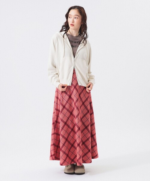 BEAMS BOY（ビームスボーイ）の「【2/5再値下げ】チェック ロング Aライン スカート（スカート・レディース・ブラウン/レッド・1/2）」の9枚目の写真
