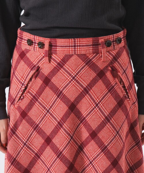 BEAMS BOY（ビームスボーイ）の「【2/5再値下げ】チェック ロング Aライン スカート（スカート・レディース・ブラウン/レッド・1/2）」の14枚目の写真