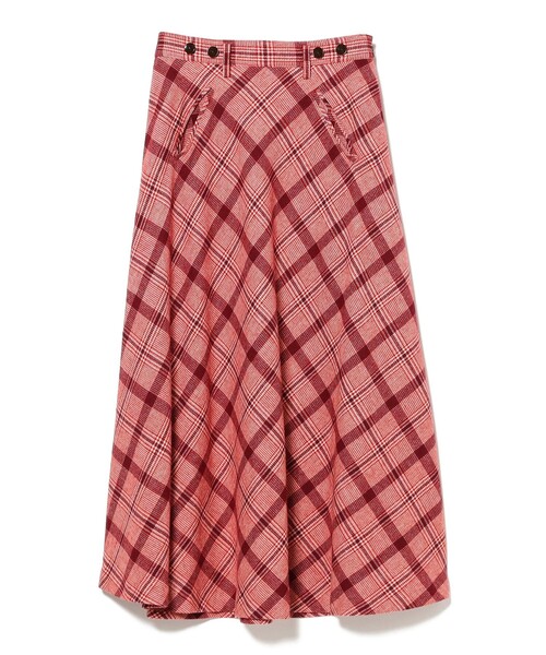 BEAMS BOY（ビームスボーイ）の「【2/5再値下げ】チェック ロング Aライン スカート（スカート・レディース・ブラウン/レッド・1/2）」の12枚目の写真