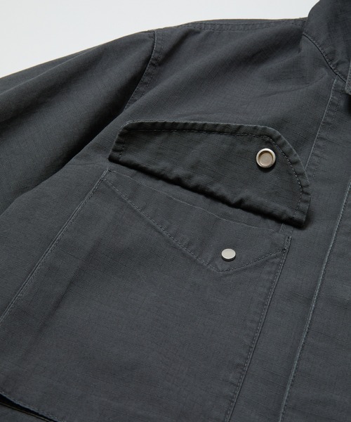 bal（バル）の「CURB POCKET  FIELD JACKET（ミリタリージャケット・メンズ・グレー/ブラック/カーキ・3/2/1）」の21枚目の写真