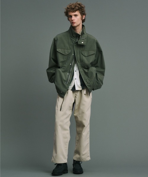 bal（バル）の「CURB POCKET  FIELD JACKET（ミリタリージャケット・メンズ・グレー/ブラック/カーキ・3/2/1）」の5枚目の写真
