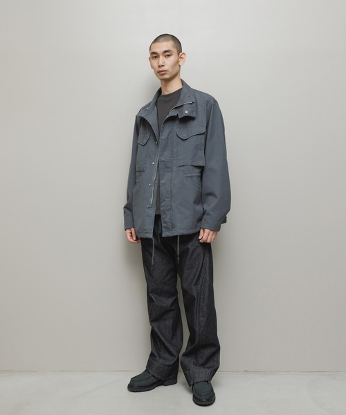 bal（バル）の「CURB POCKET  FIELD JACKET（ミリタリージャケット・メンズ・グレー/ブラック/カーキ・3/2/1）」の13枚目の写真