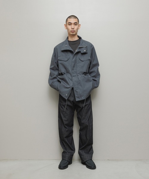 bal（バル）の「CURB POCKET  FIELD JACKET（ミリタリージャケット・メンズ・グレー/ブラック/カーキ・3/2/1）」の14枚目の写真