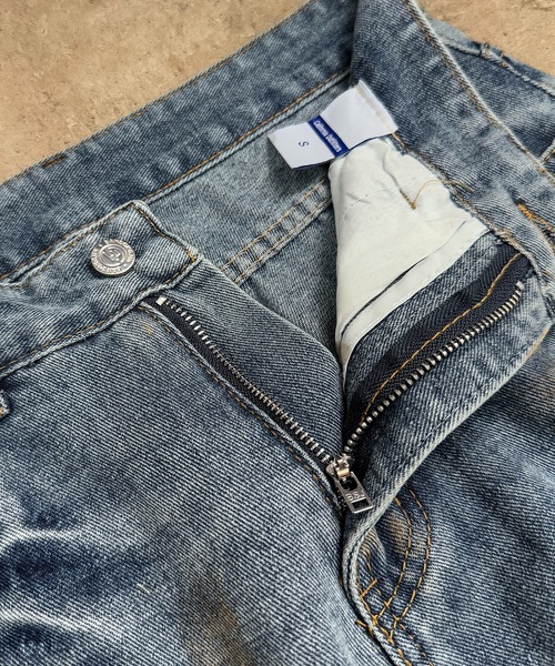 CALIFORNIA OUTFITTERS(カリフォルニア アウトフィッターズ)の「7E9 ヴィンテージ風 クラッシュ バレルレッグパンツ(デニムパンツ・メンズ・ブルー・S/M/L)」の8枚目の写真