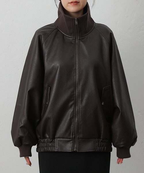 セール】フェイクレザーMA-1（ライダースジャケット）｜COLONY 2139