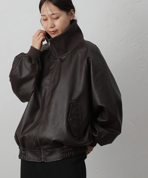 セール】フェイクレザーMA-1（ライダースジャケット）｜COLONY 2139