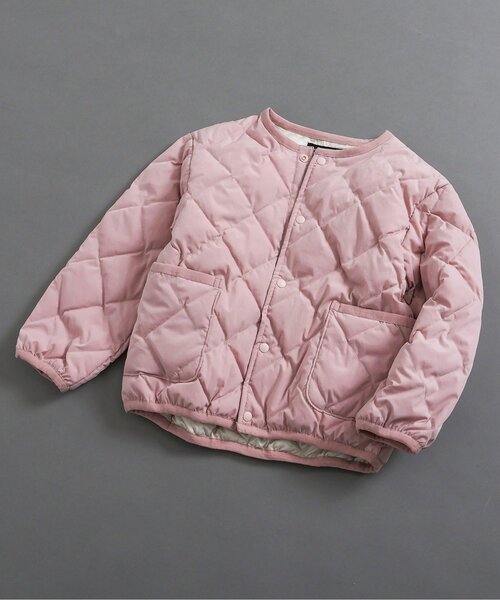 BREEZE（ブリーズ）の「【洗える】インナーキルトジャケット（ブルゾン・キッズ・レインボー/チェック/ピンク/カーキ/ブラック/ベージュ・90/100/110/120/130/140/160/150）」の4枚目の写真