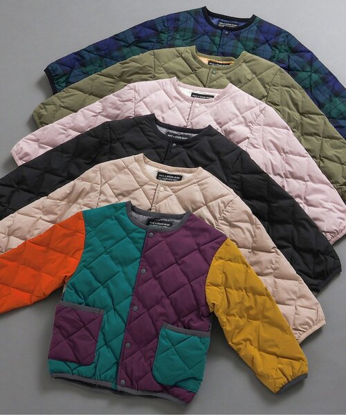 BREEZE（ブリーズ）の「【洗える】インナーキルトジャケット（ブルゾン・キッズ・レインボー/チェック/ピンク/カーキ/ブラック/ベージュ・90/100/110/120/130/140/160/150）」の21枚目の写真
