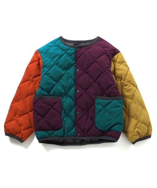 BREEZE（ブリーズ）の「【洗える】インナーキルトジャケット（ブルゾン・キッズ・レインボー/チェック/ピンク/カーキ/ブラック/ベージュ・90/100/110/120/130/140/160/150）」の10枚目の写真
