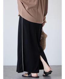 Lugnoncure | サイドラインジョーゼットナロースカート(スカート)