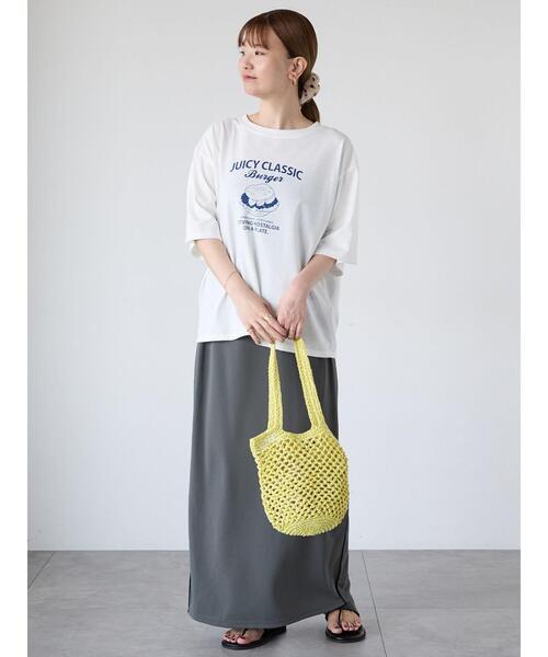 Lugnoncure（ルノンキュール）の「サイドラインジョーゼットナロースカート（スカート・レディース・ベージュ/グレー/ブラック・F）」の16枚目の写真