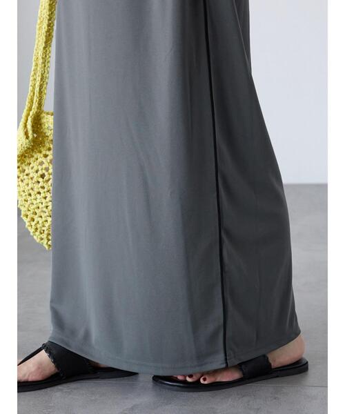 Lugnoncure（ルノンキュール）の「サイドラインジョーゼットナロースカート（スカート・レディース・ベージュ/グレー/ブラック・F）」の17枚目の写真