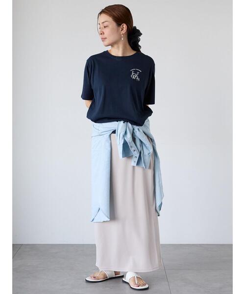 Lugnoncure（ルノンキュール）の「サイドラインジョーゼットナロースカート（スカート・レディース・ベージュ/グレー/ブラック・F）」の15枚目の写真